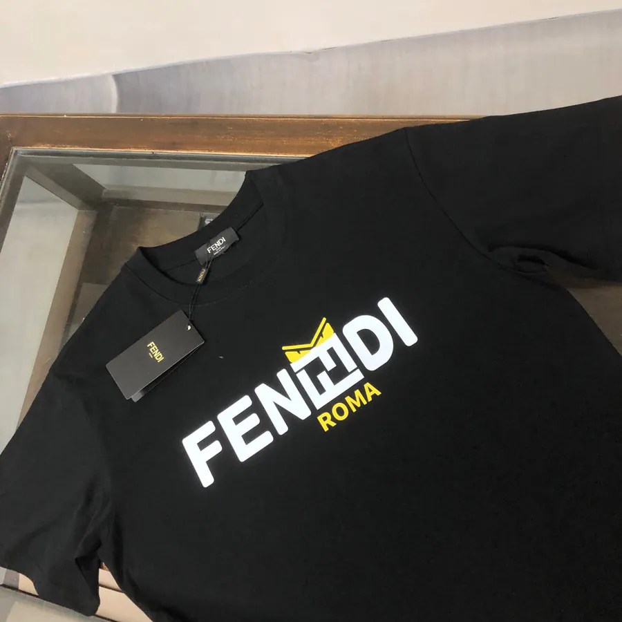 FENDI 2025 Summer New Round Neck Short Sleeve T Shirt