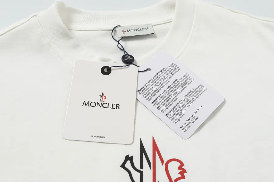 Moner 2025 New Red and White Letter Print T Shirt