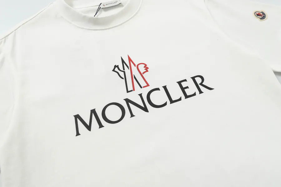 Moner 2025 New Red and White Letter Print T Shirt