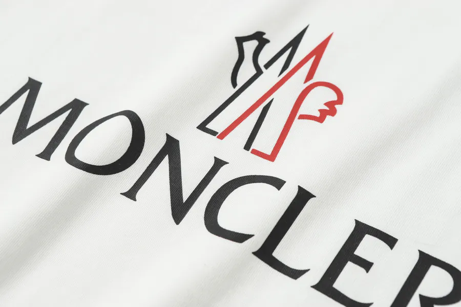 Moner 2025 New Red and White Letter Print T Shirt