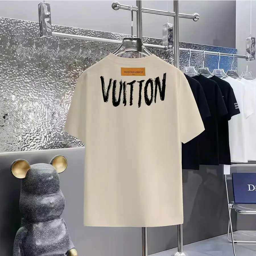 LOUIS VUITTON Print Round Neck Short Sleeve T Shirt