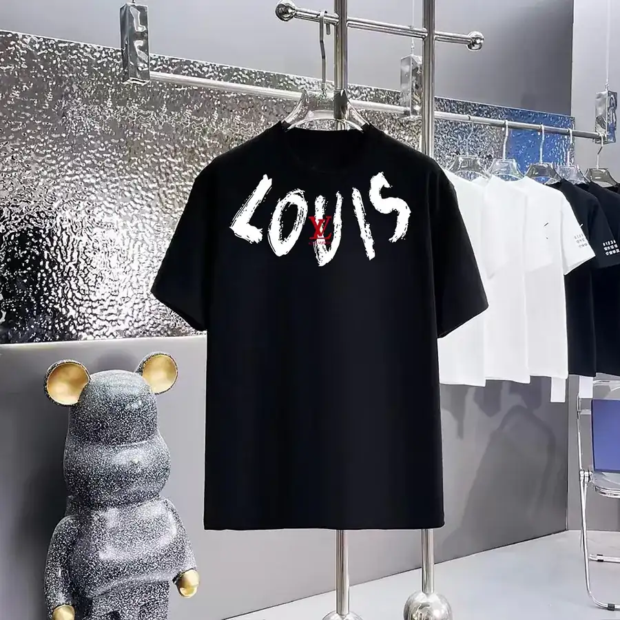 LOUIS VUITTON 160 Version Printed Round Neck Short Sleeve T Shirt