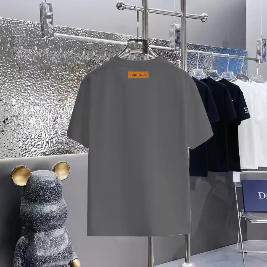 LOUIS VUITTON Print Round Neck Short Sleeve T Shirt