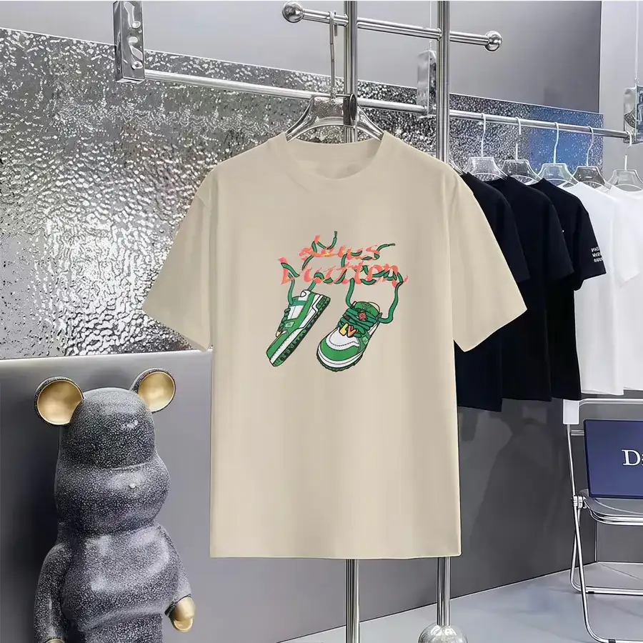 LOUIS VUITTON Print Round Neck Short Sleeve T Shirt