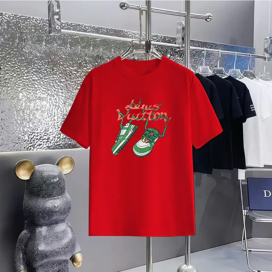 LOUIS VUITTON 160 Version Printed Round Neck Short Sleeve T Shirt