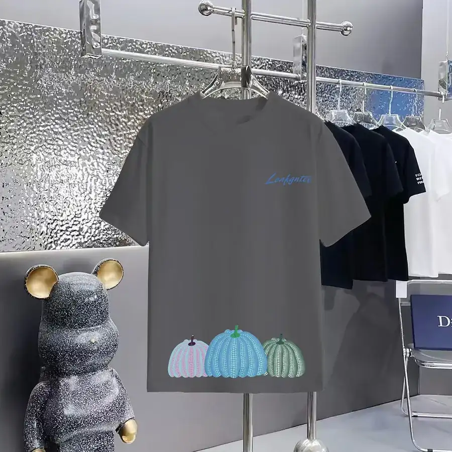 LOUIS VUITTON Print Round Neck Short Sleeve T Shirt