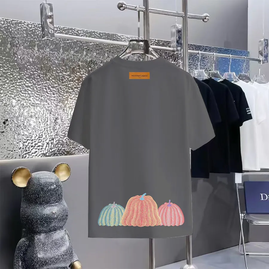 LOUIS VUITTON Print Round Neck Short Sleeve T Shirt