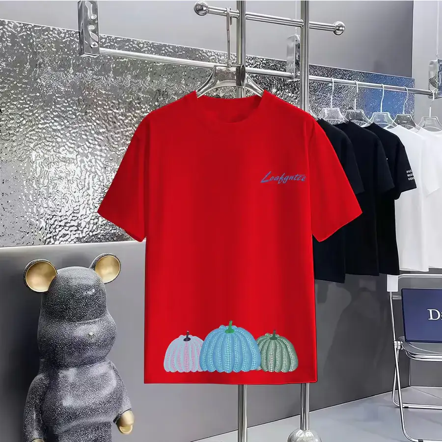 LOUIS VUITTON Print Round Neck Short Sleeve T Shirt