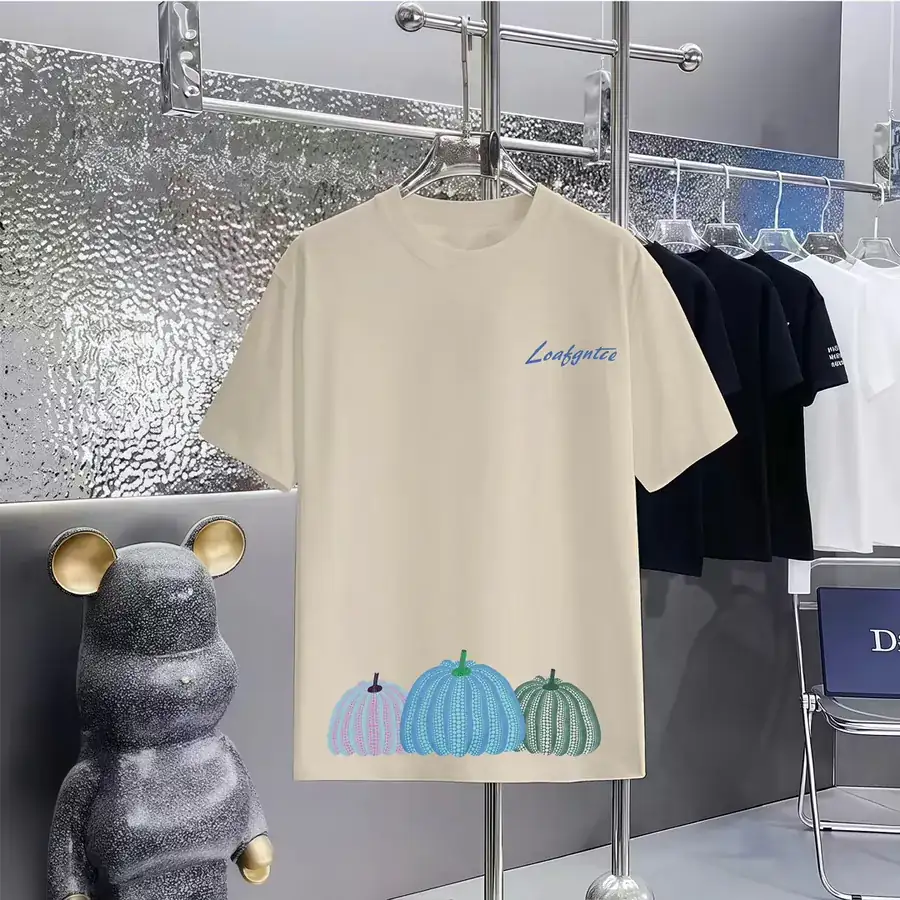 LOUIS VUITTON Print Round Neck Short Sleeve T Shirt