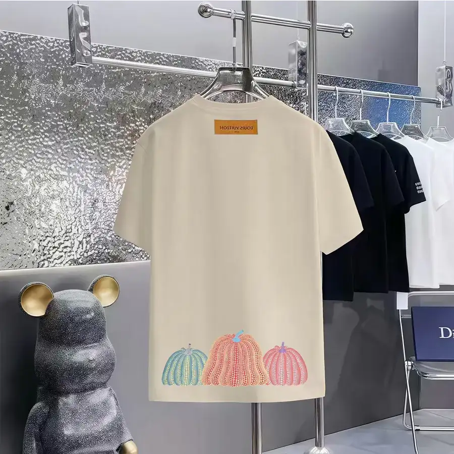 LOUIS VUITTON Print Round Neck Short Sleeve T Shirt