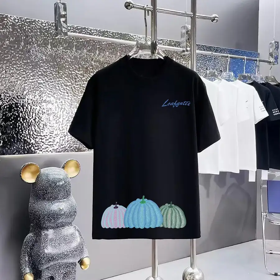 LOUIS VUITTON Print Round Neck Short Sleeve T Shirt