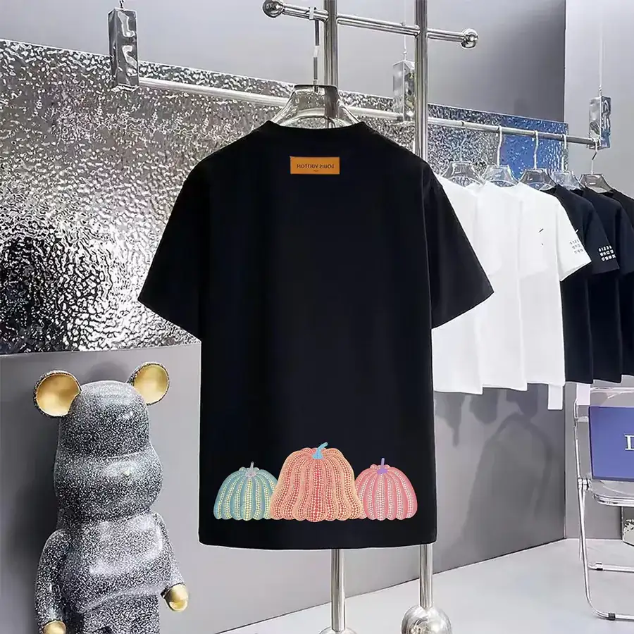 LOUIS VUITTON Print Round Neck Short Sleeve T Shirt