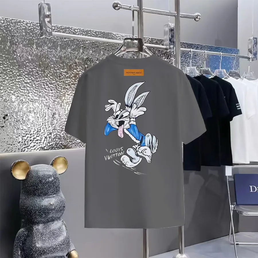 Louis Vuitton 160 Version Print Round Neck Short Sleeve T Shirt