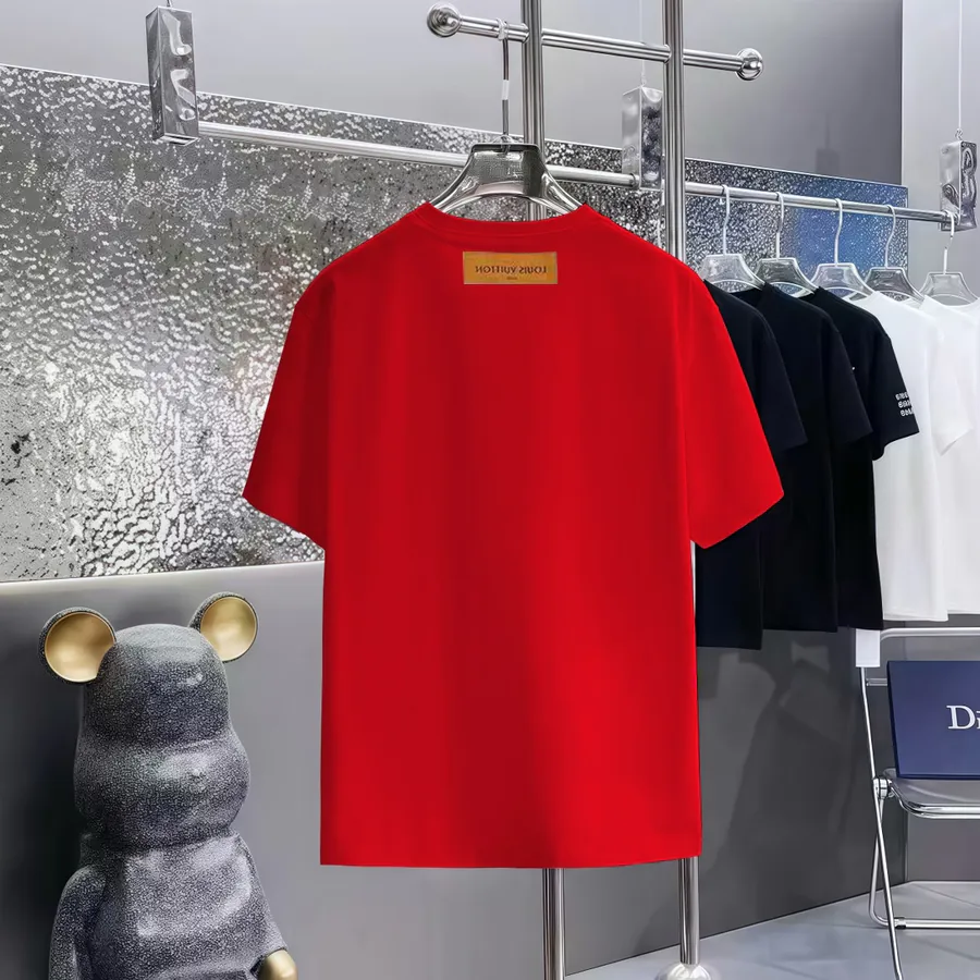 LOUIS VUITTON Print Round Neck Short Sleeve T Shirt