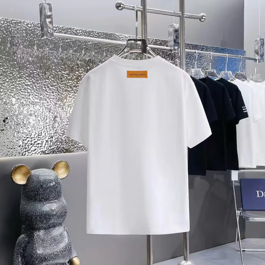 LOUIS VUITTON Printed Round Neck Short Sleeve T Shirt