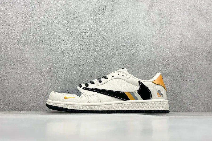 Travis Scott x Air 1 Low x The North Face Reverse White Grey Double Swoosh