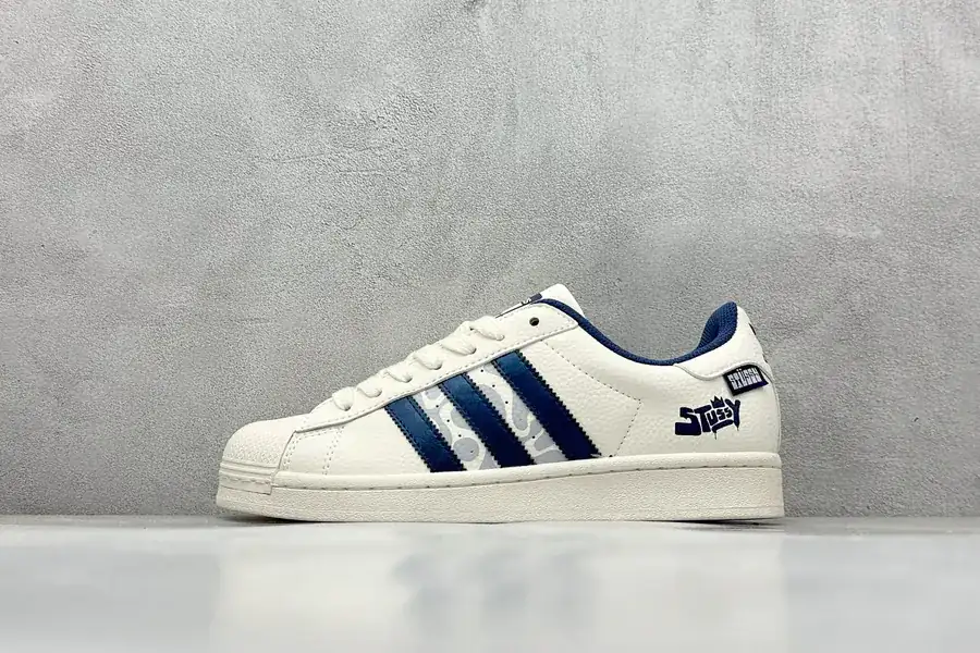 AD Originals Superstar x Stussy White Blue