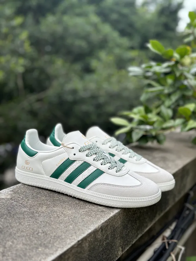 Adidas originals Samba OG x GUCCI Gray White Green