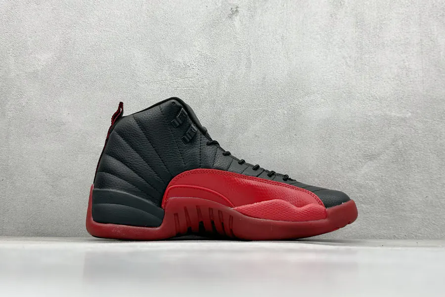 Air Jordan 12 Retro 'Melo' High Top Black and Red
