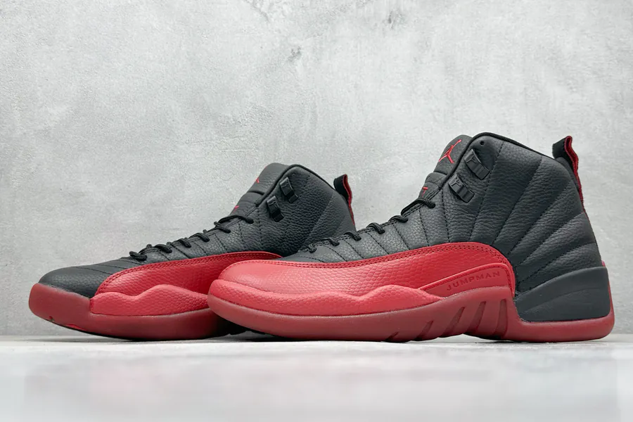 Air Jordan 12 Retro 'Melo' High Top Black and Red