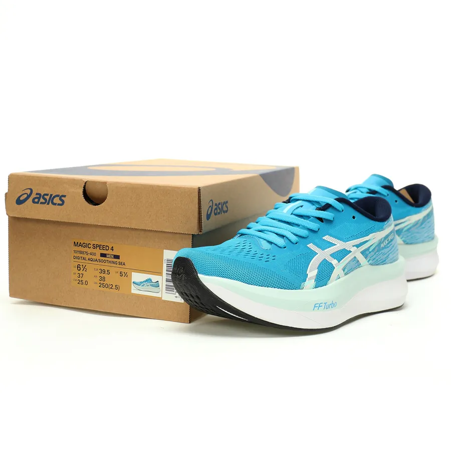 Asics Magic Speed 4 Low Sneaker with Grained Calfskin Upper