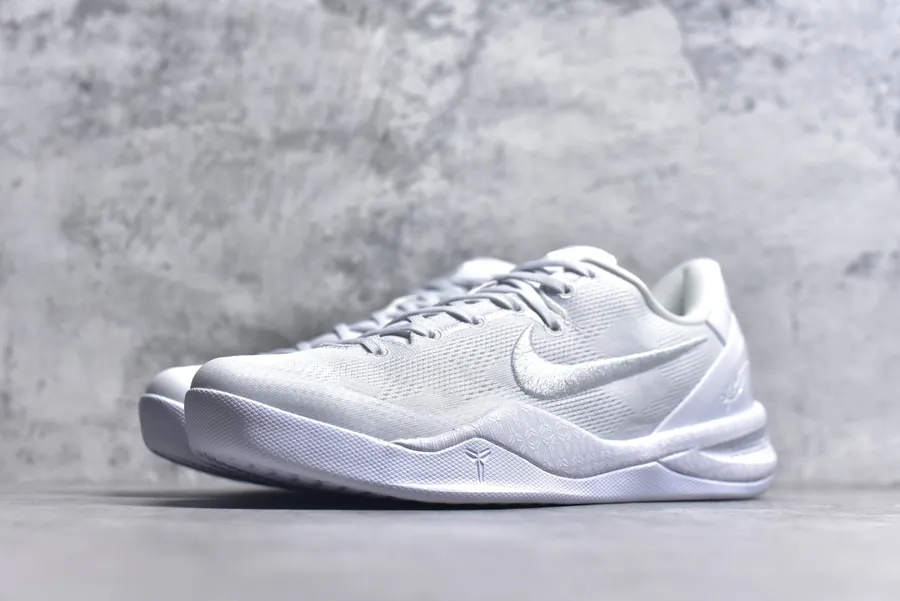 NK Zoom Kobe Ⅷ System Basketball Shoes Pure White Calfskin