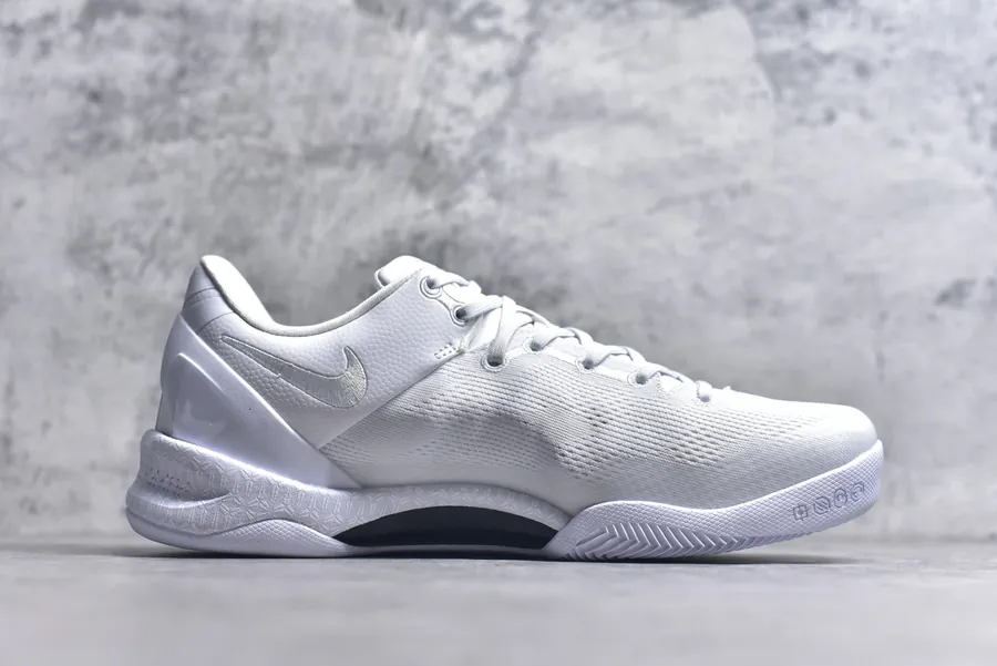 NK Zoom Kobe Ⅷ System Basketball Shoes Pure White Calfskin