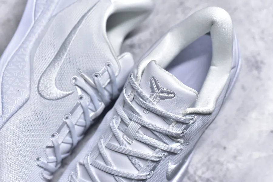 NK Zoom Kobe Ⅷ System Basketball Shoes Pure White Calfskin