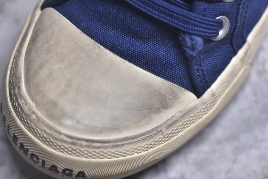 BALENCIAGA Paris Worn Effect Casual Low Top Canvas Sneakers