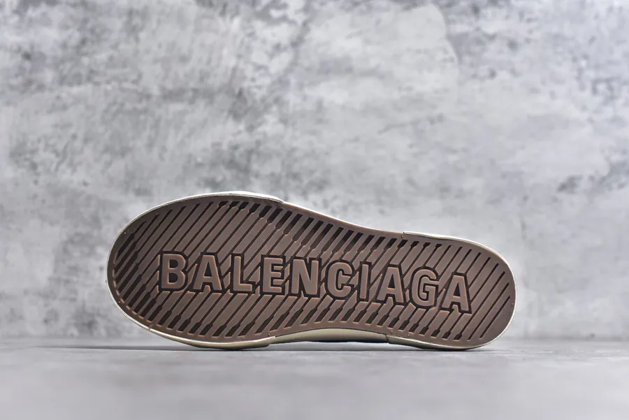 BALENCIAGA Paris Worn Effect Casual Low Top Canvas Sneakers