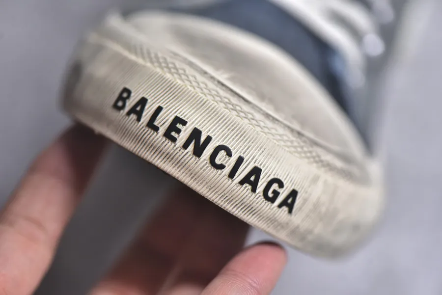 BALENCIAGA Paris Worn Effect Casual Low Top Canvas Sneakers