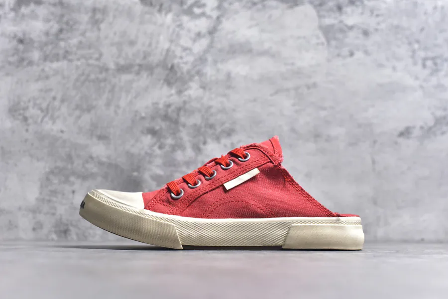 BALENCIAGA Paris Worn Effect Casual Low Top Canvas Sneakers