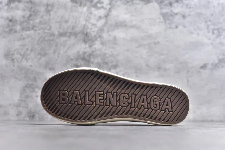 BALENCIAGA Paris Worn Effect Casual Low Top Canvas Sneakers