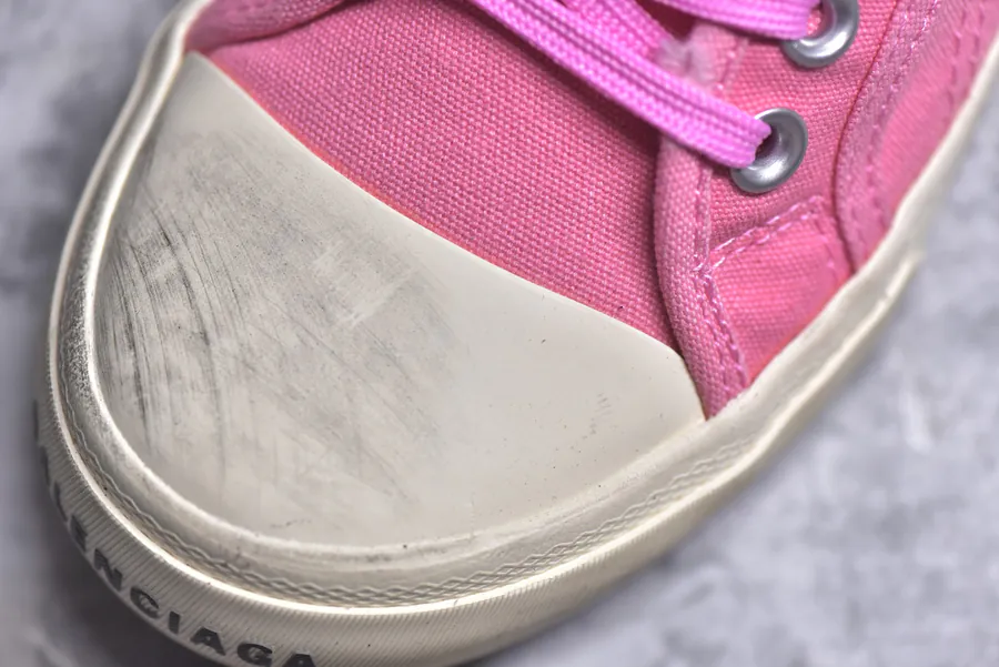 BALENCIAGA Paris Worn Effect Casual Low Top Canvas Sneakers