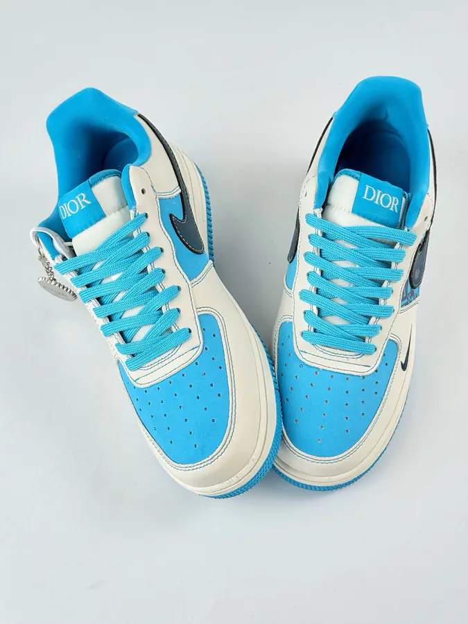 DIOR x Nike Air Force 1 Low 07 White Blue Small Hook