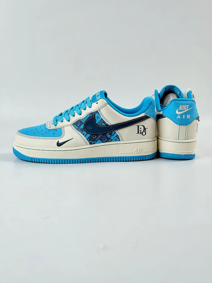 DIOR x Nike Air Force 1 Low 07 White Blue Small Hook