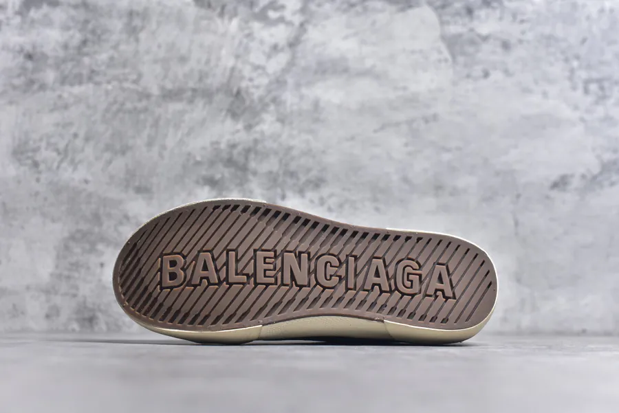 BALENCIAGA Paris Worn Effect Casual Low Top Canvas Sneaker