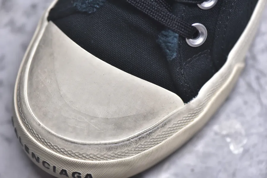 BALENCIAGA Paris Worn Effect Casual Low Top Canvas Sneaker