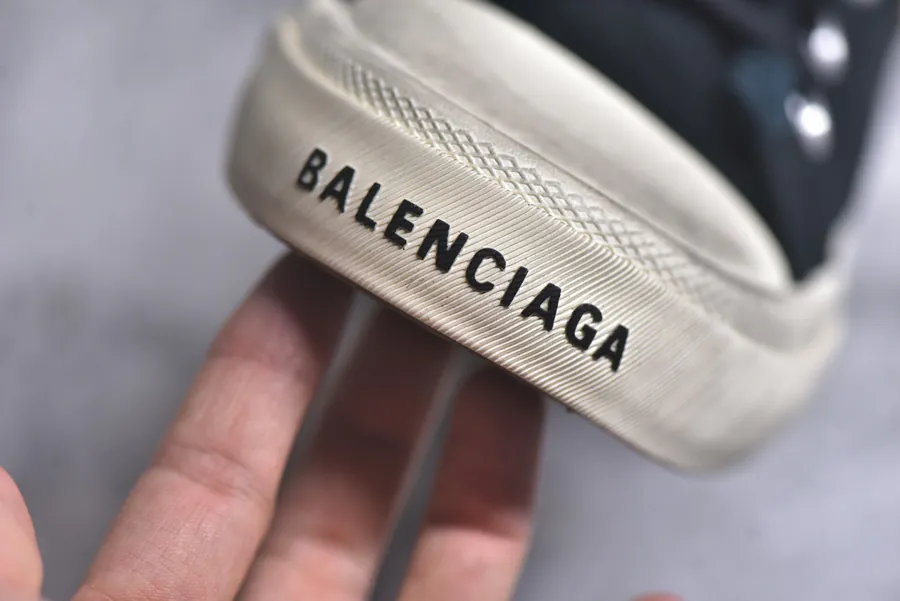 BALENCIAGA Paris Worn Effect Casual Low Top Canvas Sneaker