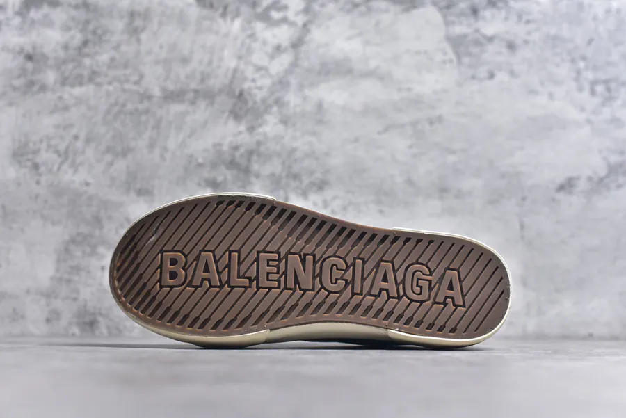 BALENCIAGA Paris Worn Effect Casual Low Top Canvas Sneakers