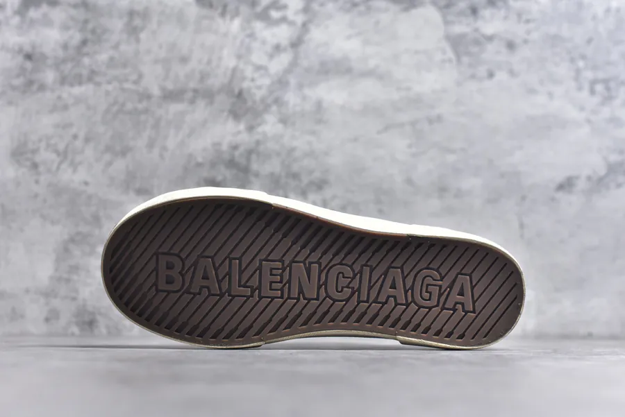 BALENCIAGA Paris Worn Effect Casual Low Top Canvas Sneakers