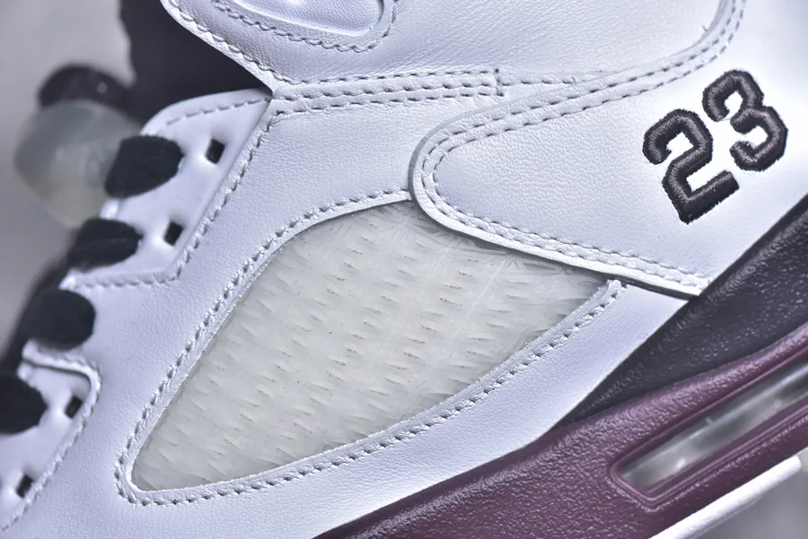 Ma Maniére x Air Jordan AJ5 'Burgundy Crush' Authentic Replica