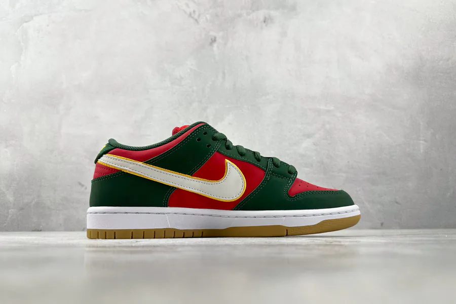 Nike Dunk SB LOW PRM 'SEATTLE SUPERSONICS' Red Green