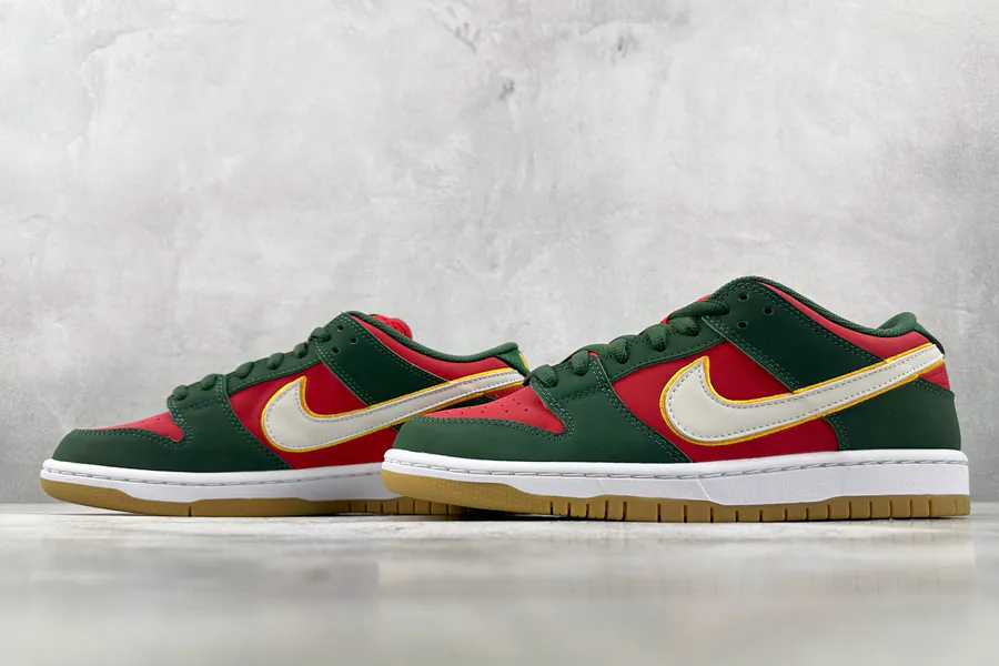 Nike Dunk SB LOW PRM 'SEATTLE SUPERSONICS' Red Green