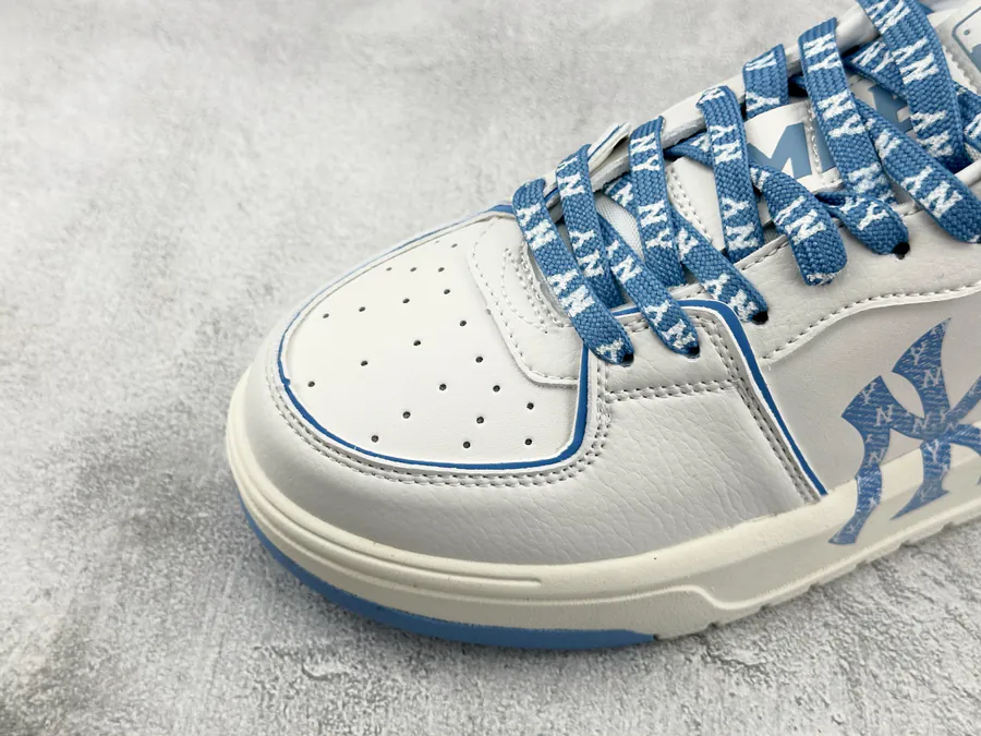 MLB Platform Sneaker in White and Blue