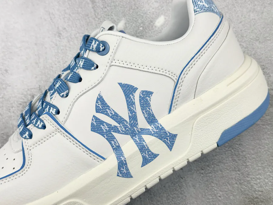 MLB Platform Sneaker in White and Blue