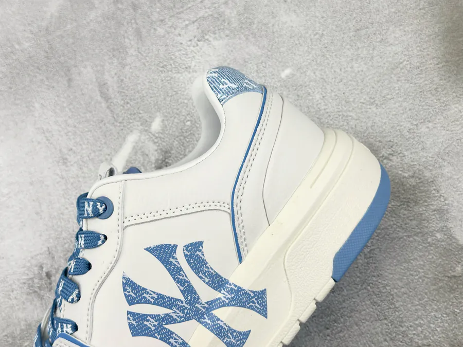 MLB Platform Sneaker in White and Blue