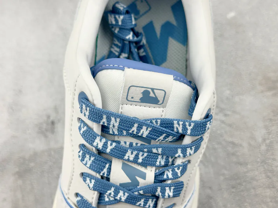 MLB Platform Sneaker in White and Blue