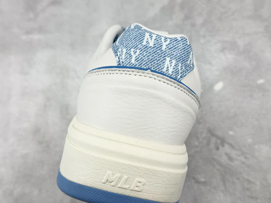 MLB Platform Sneaker in White and Blue
