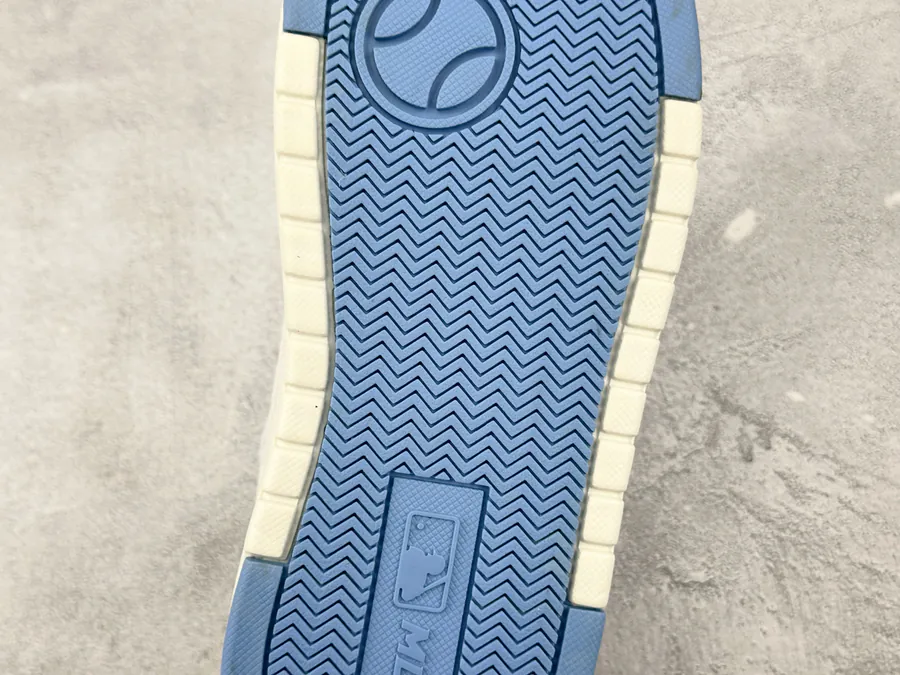 MLB Platform Sneaker in White and Blue